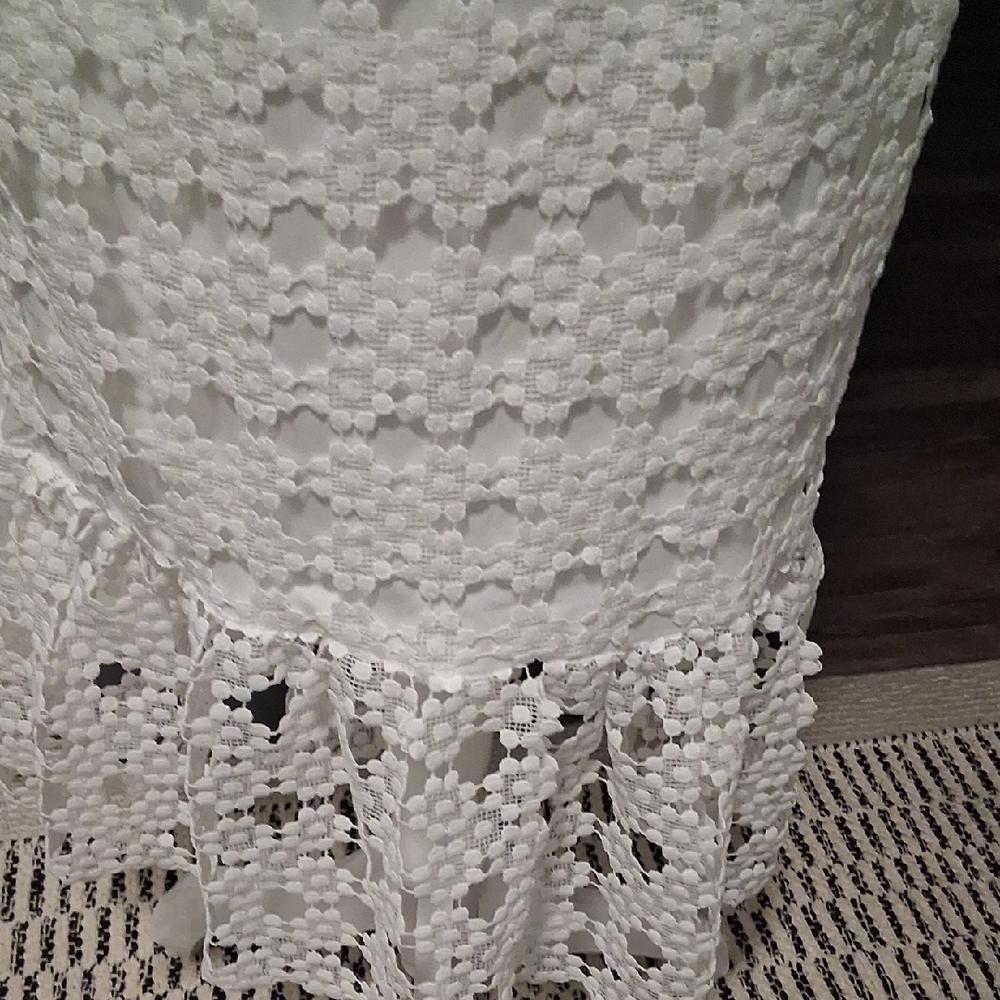 Petal & Pup Ivory Floral Lace Midi Dress - Picture 4 of 6